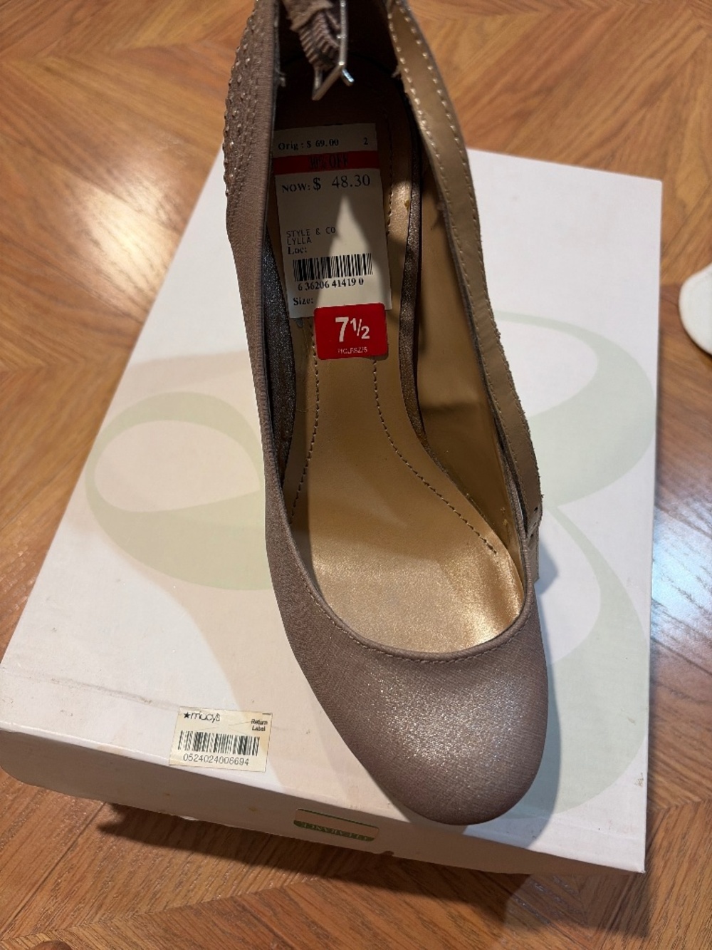 Style & Co. Women's Silver Embellished Platform Heels
